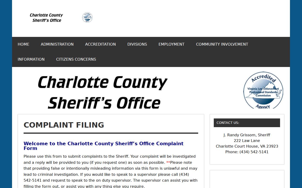 Charlotte County arrest warrant process uses a sworn complaint and issuing authority