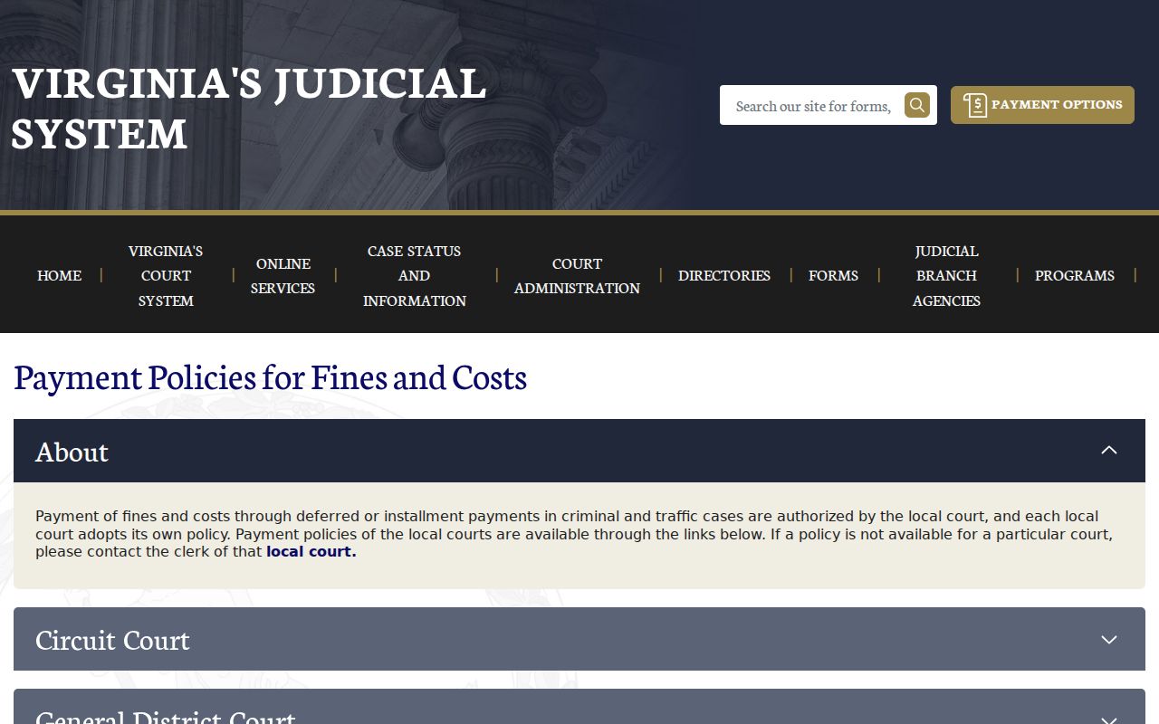 Charlotte County bench warrant resolution may involve the Virginia court payment plan program