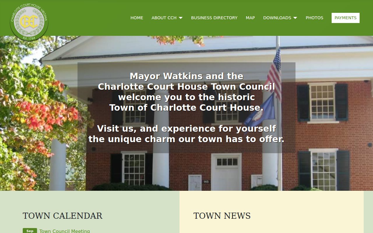 Charlotte Court House warrant record questions require separating town hall from the courthouse