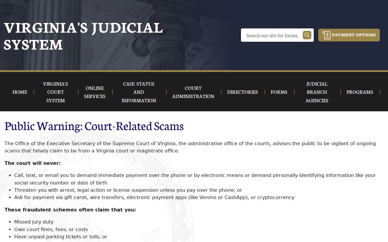 Charlotte County traffic warrant payment questions should be verified through official court channels
